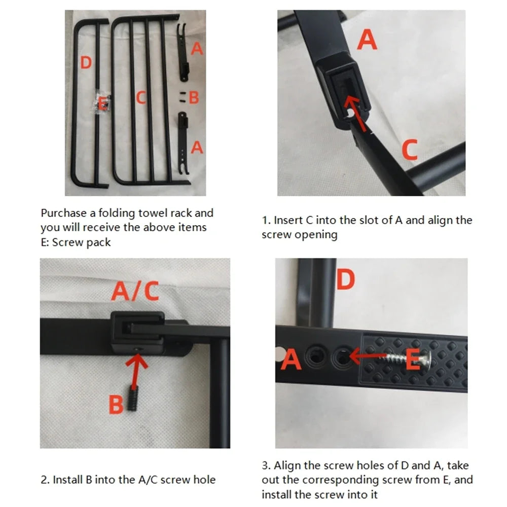 Multifunctional Aluminum Foldable Towel Rack