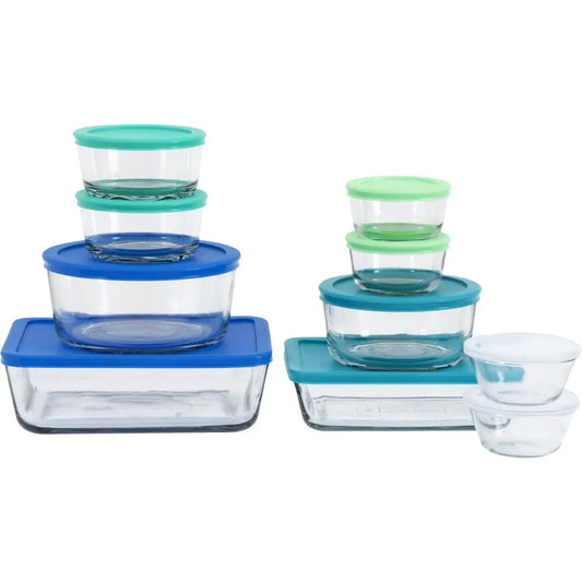 Clear Glass Food Storage Set 20-Piece Bake and Store Kit Leak-Free BPA-Free  Kitchen Containers Microwave Safe Dishwasher Safe