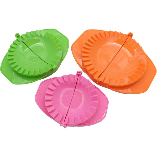 A set of 3 side press - plastic pastry formers and empanadas with crimped shell edges - kitchen tools