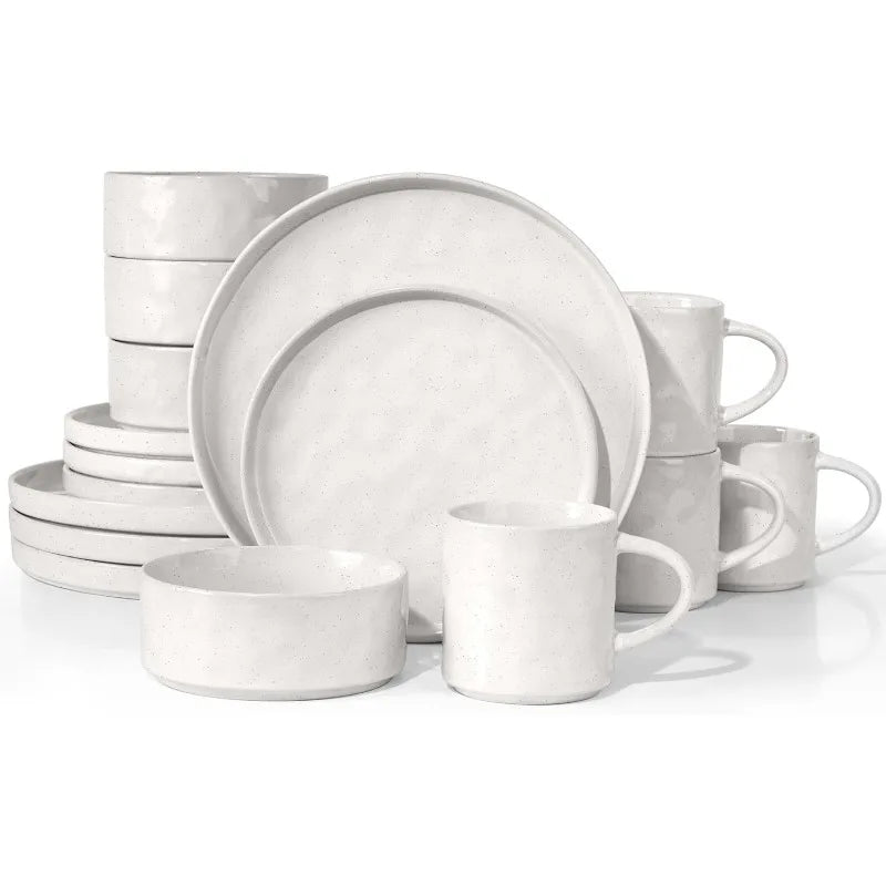 Ceramic Stoneware Plates and Bowls Set