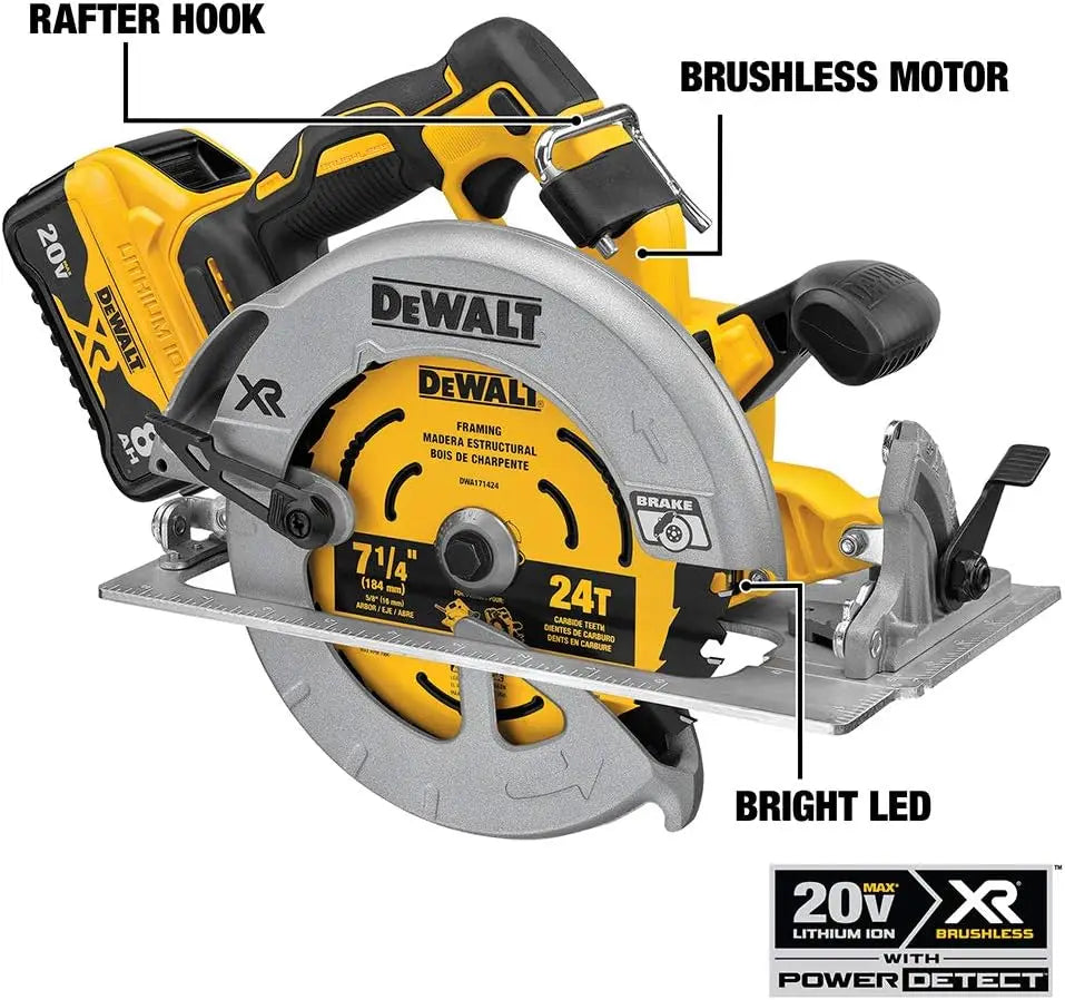 20V MAX XR Circular Saw, 7-1/4-Inch Battery and Charger