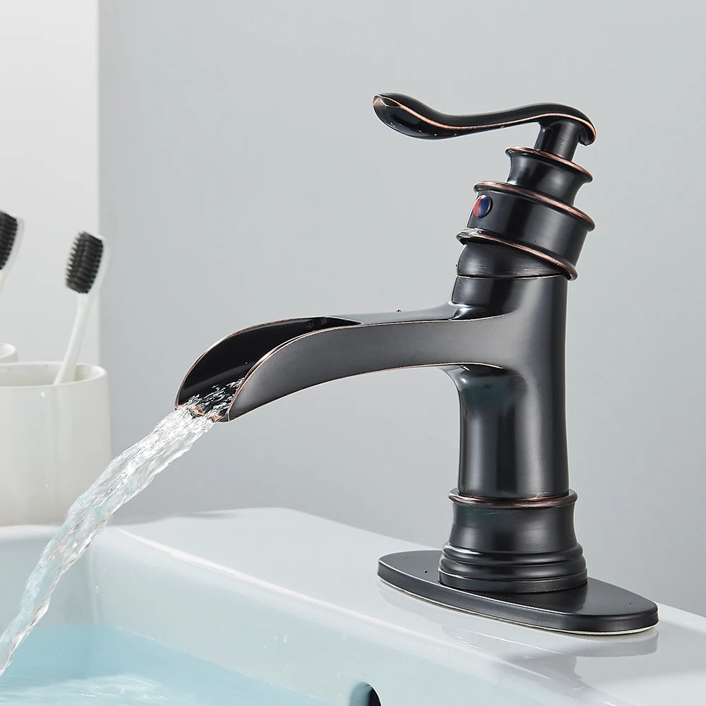 Farmhouse Waterfall Bathroom Faucet