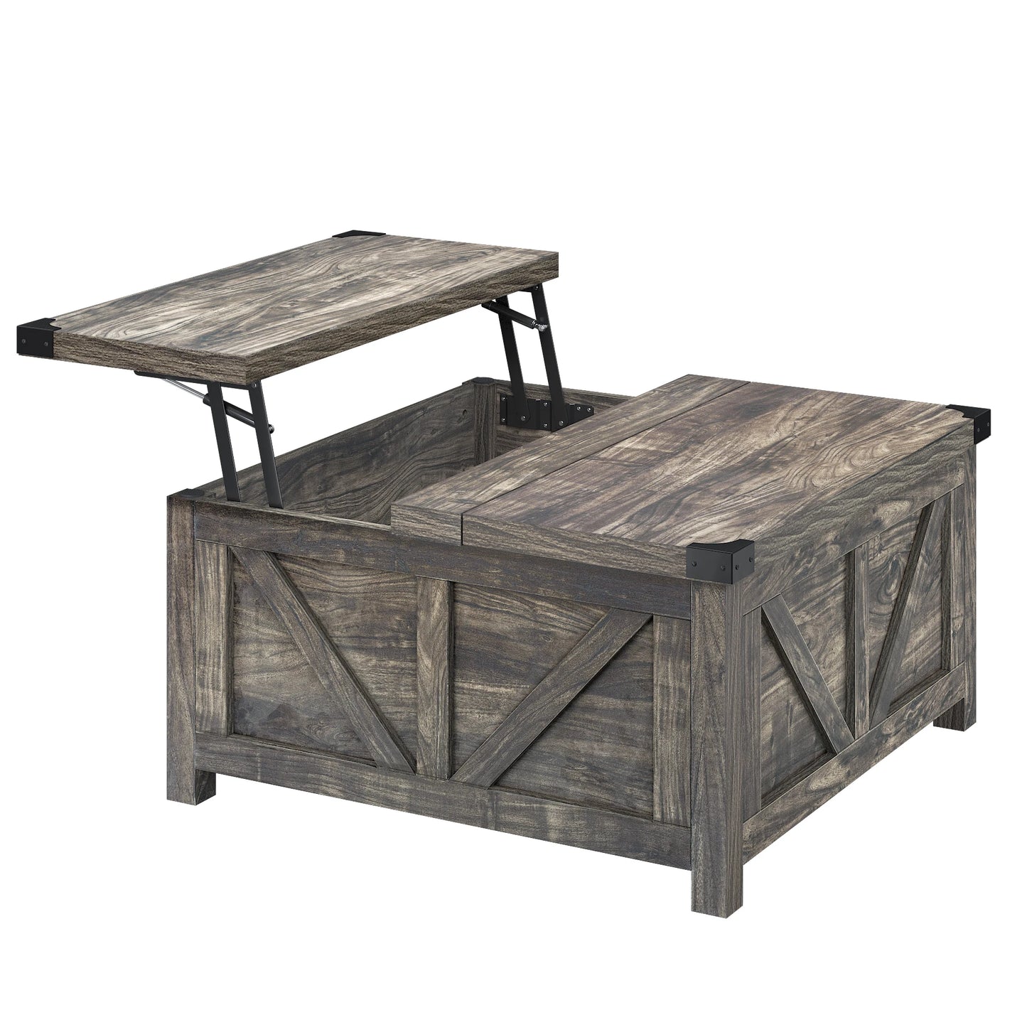 35.6"/40'' Lift Top Farmhouse Coffee Table with Large Hidden Storage