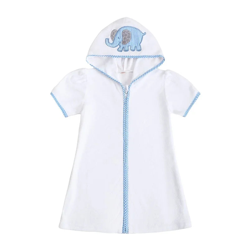 Children's Robe with Cute Animal Embroidery Robe