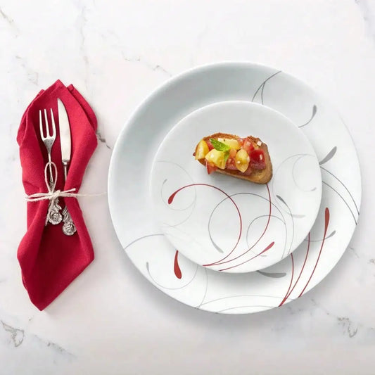 Round 12-Piece Dinnerware Set, suitable for friends gathering, birthday party, family dinner, suitable for housewarming gift