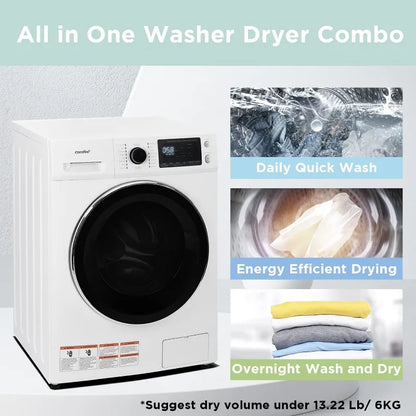 Front Load Full-Automatic Washer and Dryer Combo