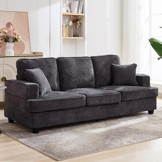 Sofa Couch for Living Room, Loveseat Sofa with Extra Comfy Deep Seat, Mid Century Comfortable 3 Seater Couch for Home Bed