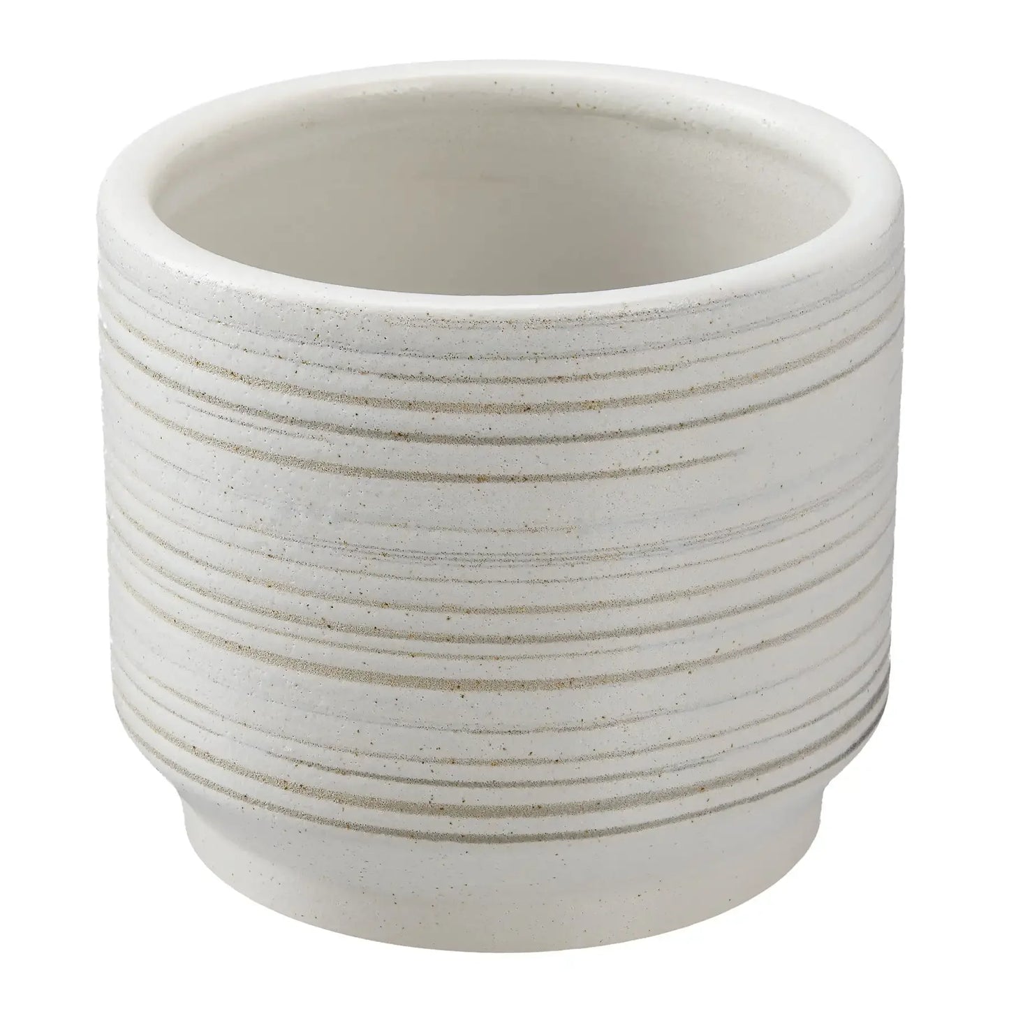 Pottery 6"  Ceramic Planter, White
