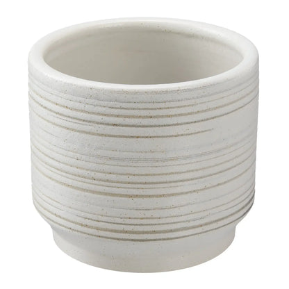 Pottery 6"  Ceramic Planter, White