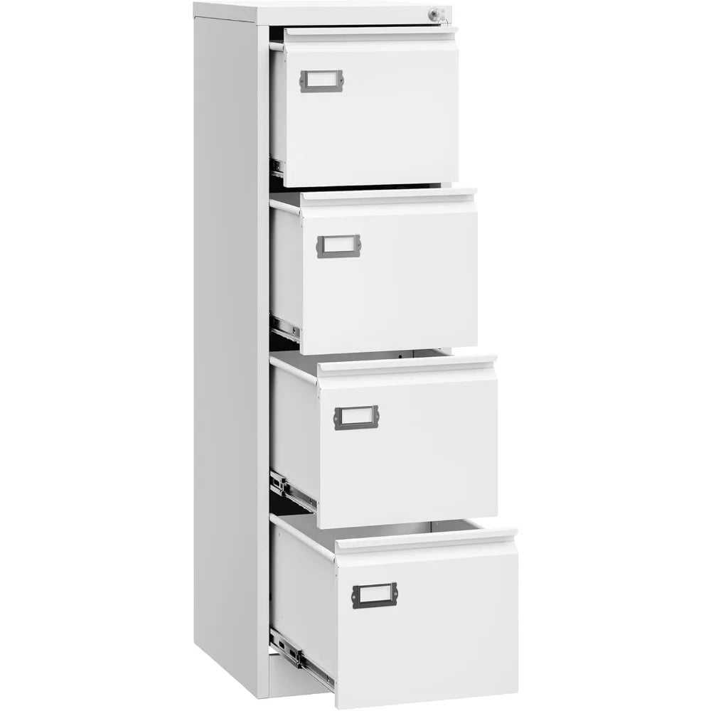 Metal 4 Drawer File Cabinet with Lock,