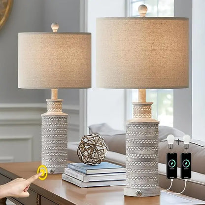 24'' Farmhouse Table Lamp Set of 2