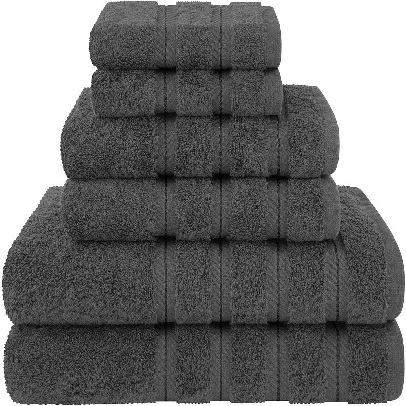 100% Cotton Luxury 6 Piece Towel Set