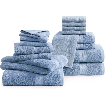 100% Cotton 16 Piece Bath Towels