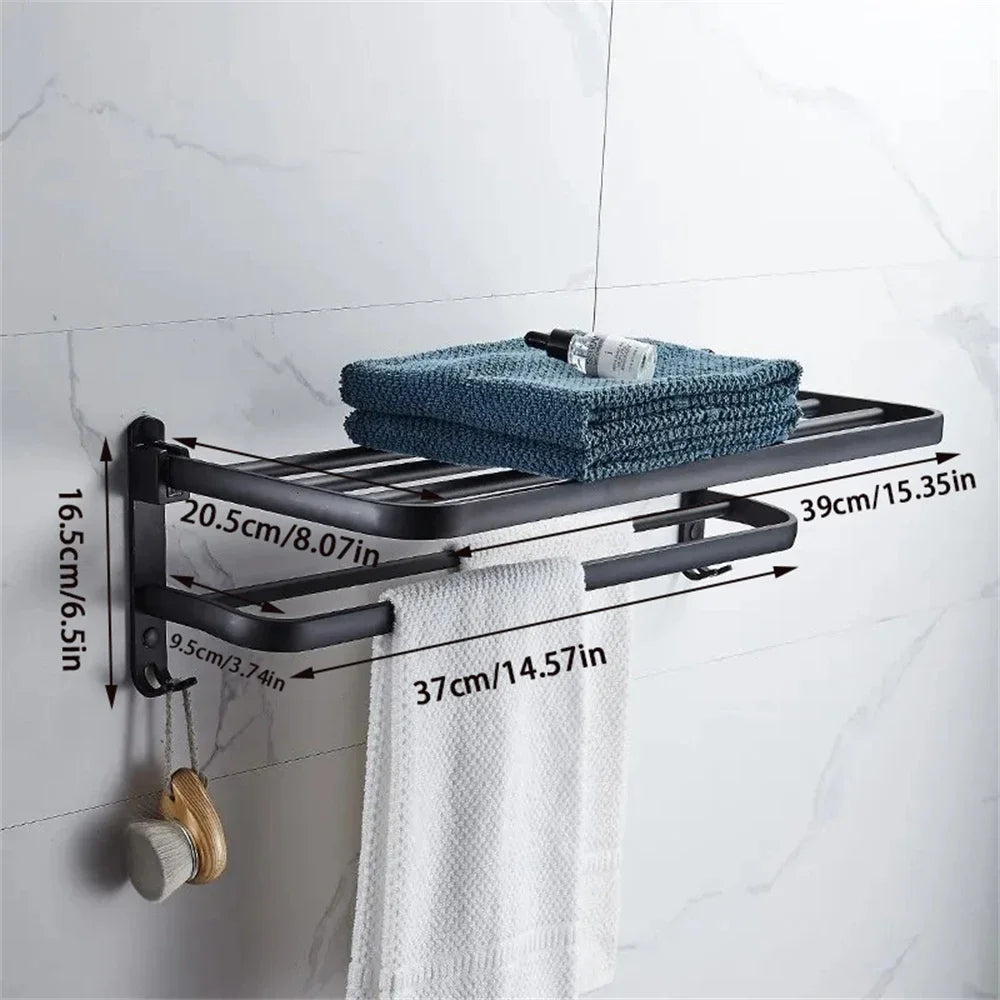 Multifunctional Aluminum Foldable Towel Rack