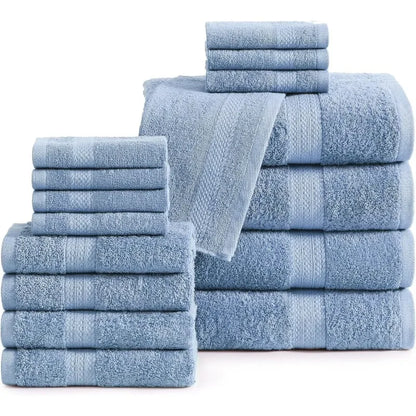 100% Cotton 16 Piece Bath Towels