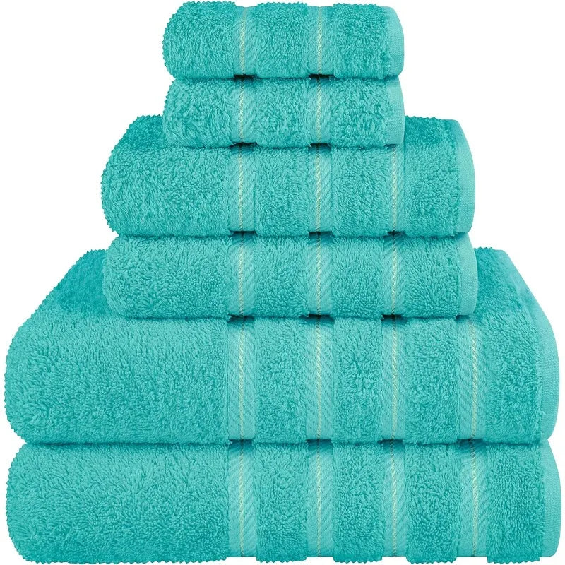 100% Cotton Luxury 6 Piece Towel Set