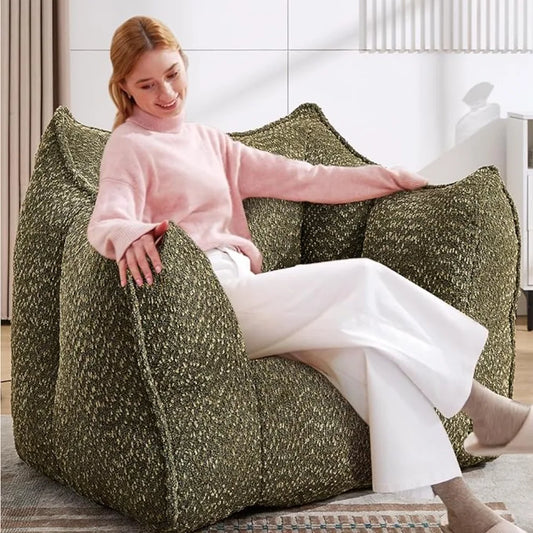 47" Bean Bag Chairs Large Bean Bag Couch for Adults Stuffed Sofa Chair