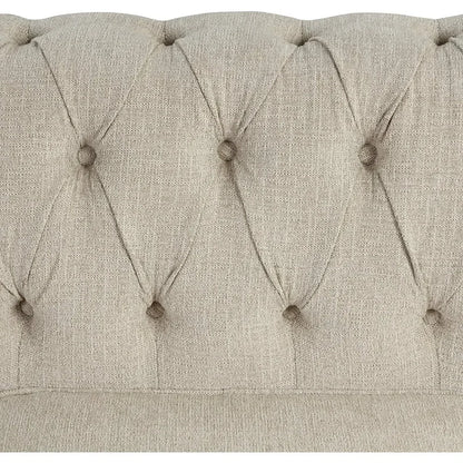 24'' Deep Seat Sofas Couches Pet-Friendly Linen Chesterfield Tufted Sofas, Beige