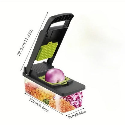 14 in 1 Multifunctional Vegetable Onion Manual Chopper, Food Kitchen Potato Cut Shredder Slicer Kitchen Gadget