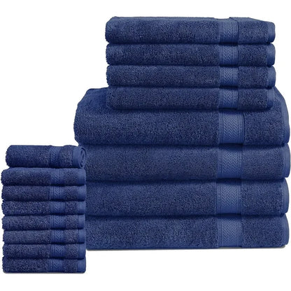 100% Cotton 16 Piece Bath Towels