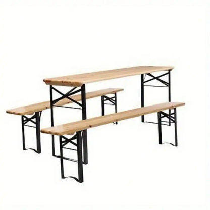 Folding Outdoor Wood Picnic Table