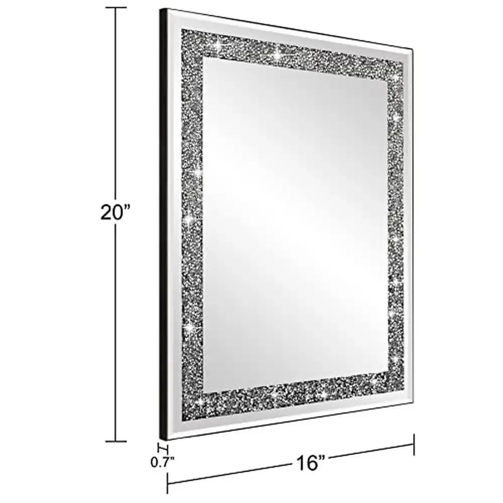 16x20 Crystal Crush Diamond Wall Mirror