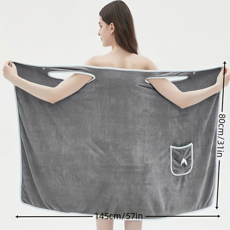 Quick Drying, Wearable Bath Towel For Adults