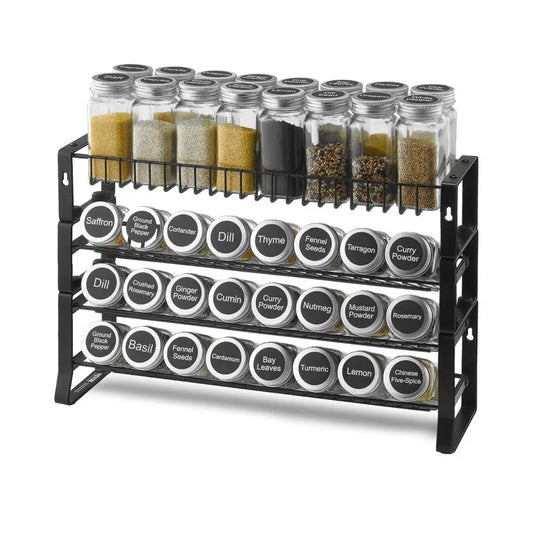 Spice Rack Organizer for Kitchen for cabinet and Countertop Seasoning Storage Organizer
