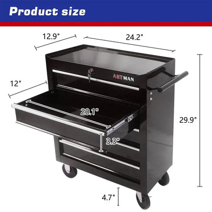 5-Drawer Steel Rolling Tool Box