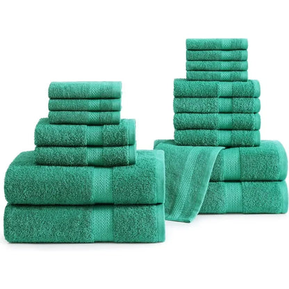 100% Cotton 16 Piece Bath Towels