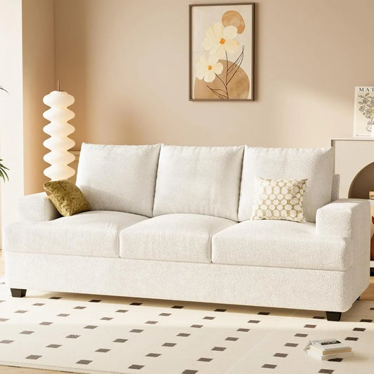 89" Sofa Couch with Extra Deep 3 Seats, Tool-Free Setup Sofa Bed