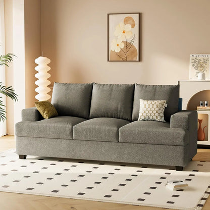 89" Sofa Couch with Extra Deep 3 Seats, Tool-Free Setup Sofa Bed