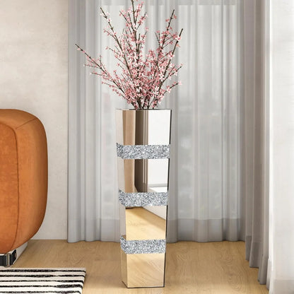 28" Large Crushed Diamond Floor Vase