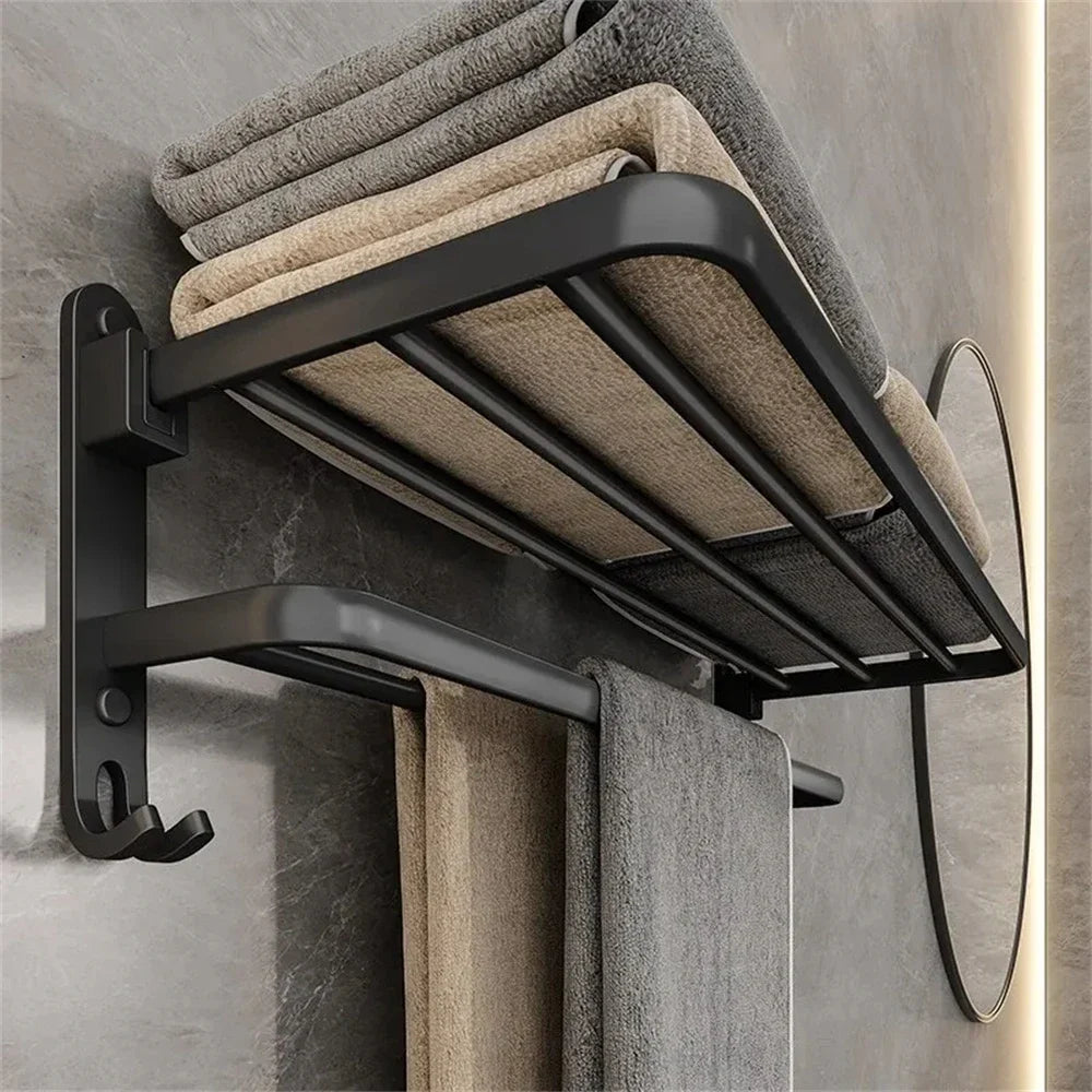 Multifunctional Aluminum Foldable Towel Rack