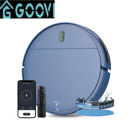 Robot Vacuum Cleaner 6000Pa Power, Auto Charging App, Control Water Tank Wet Mopping