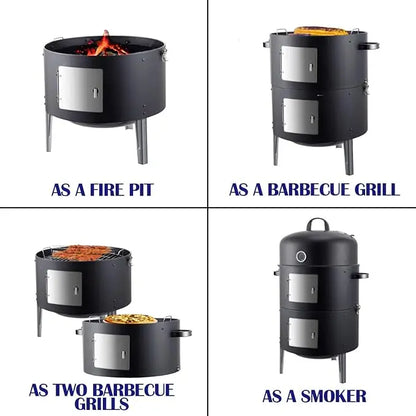 Heavy Duty Steel Charcoal Smoker