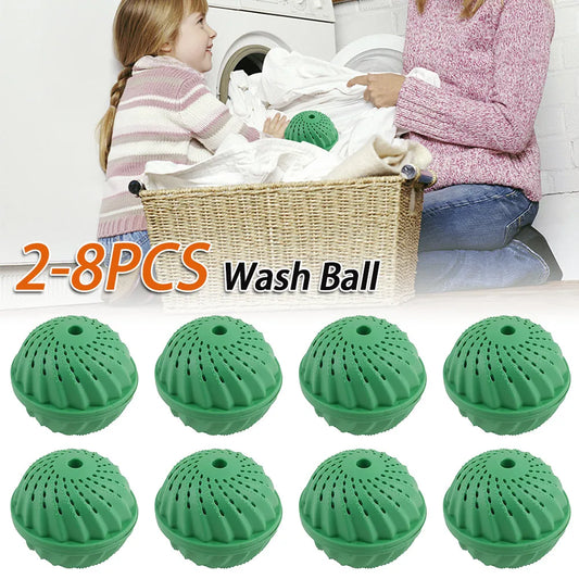 2-8pcs Eco Friendly Laundry Balls Natural Washing Machine Balls