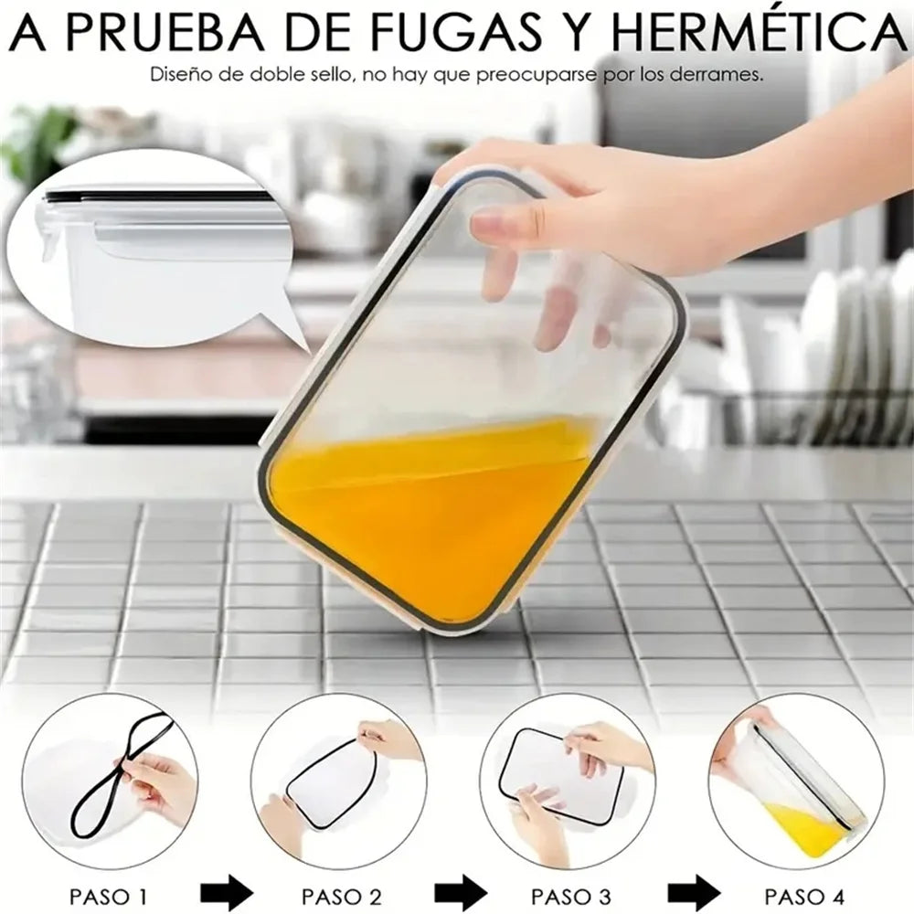 24pcs Kitchen Storage Container Set - Dishwasher Safe, Reusable Plastic Bins with Flip Lids for Fruits, Vegetables & Meats
