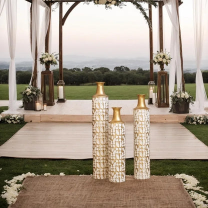 Large Gold Floor Vases Set of Inch Tall Decorative Vase for Home Decor