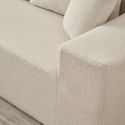 Sherpa Fabric Modular Sectional Couch