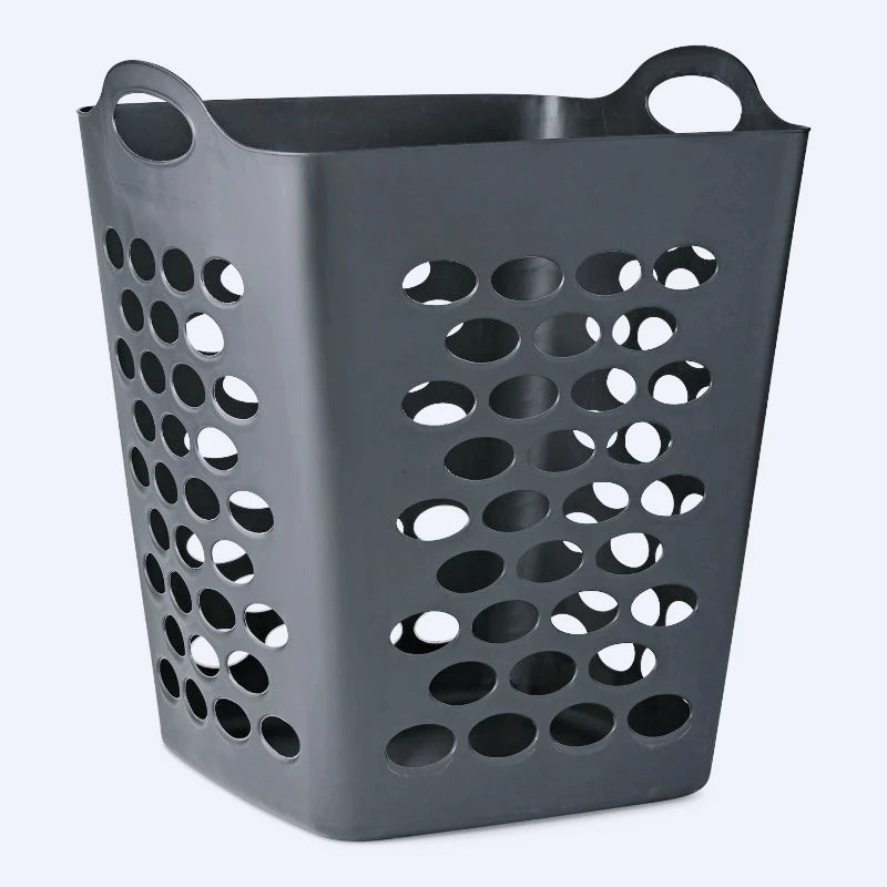 3-Pack 20" Black 2 Bushel Laundry Baskets for Everyday Home Organization