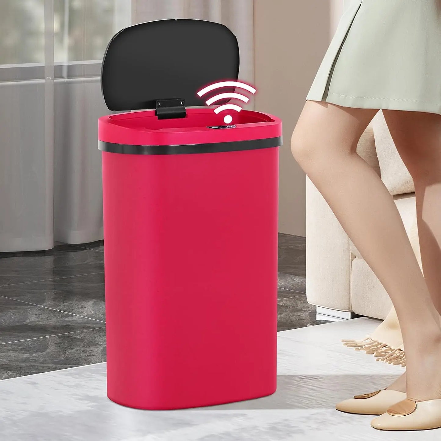 Automatic Touch Free 13-Gallon Kitchen Trash Can Automatic Touch Free