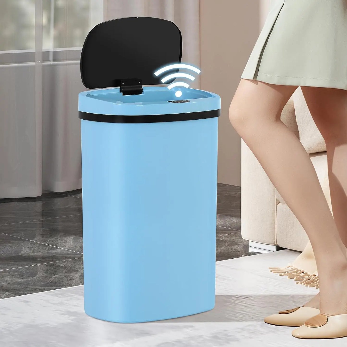 Automatic Touch Free 13-Gallon Kitchen Trash Can Automatic Touch Free