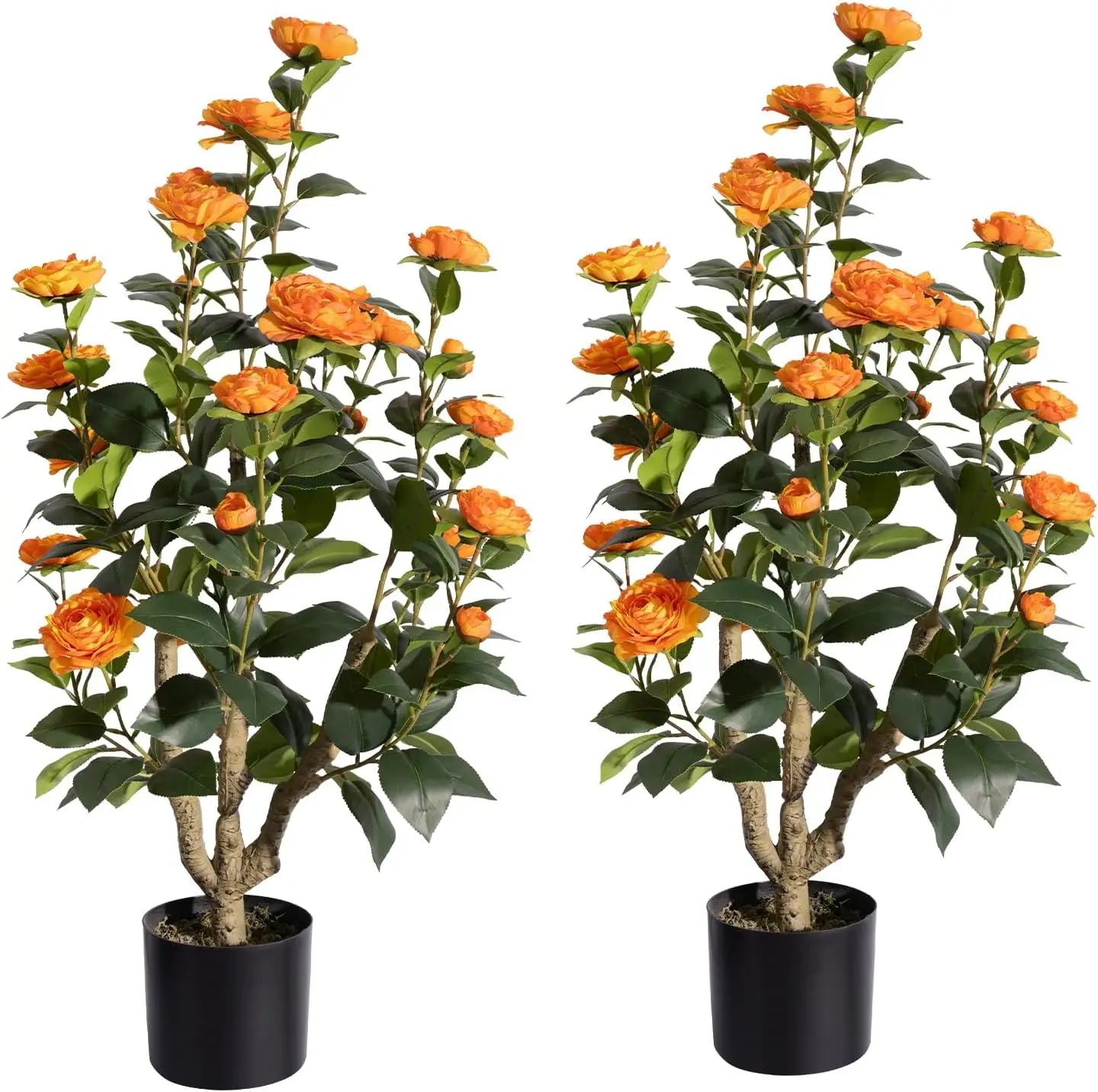 2 Pack Artificial Camellia Tree