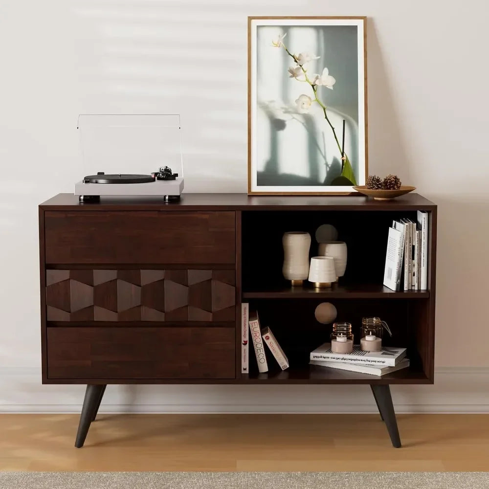 Modern  45 Inch Solid Wood TV Stand