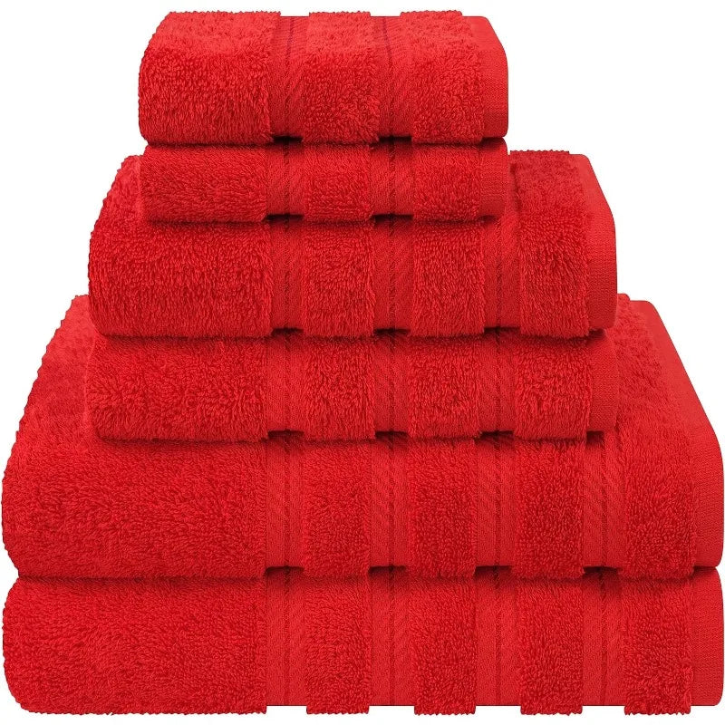 100% Cotton Luxury 6 Piece Towel Set