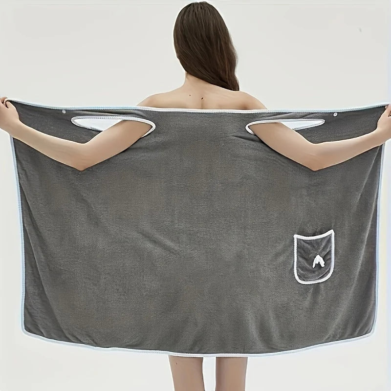 Quick Drying, Wearable Bath Towel For Adults