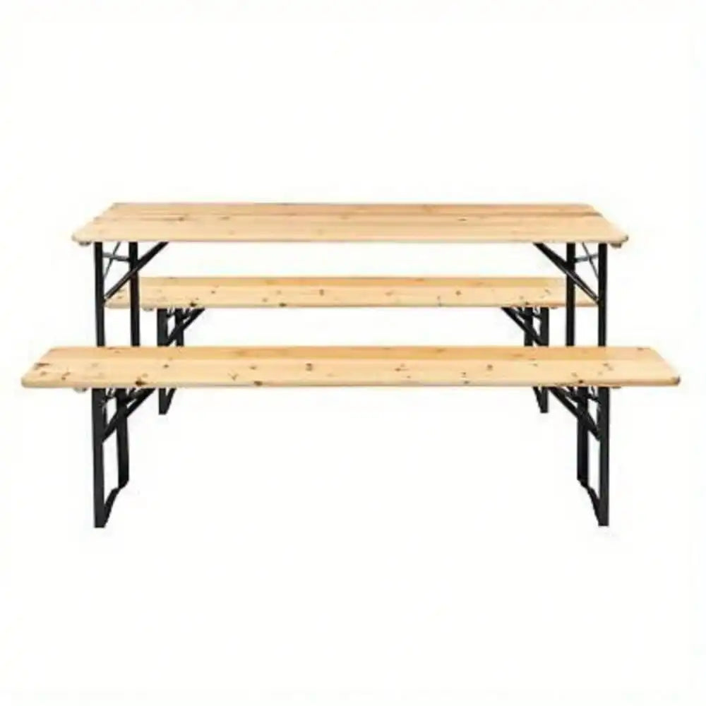 Folding Outdoor Wood Picnic Table