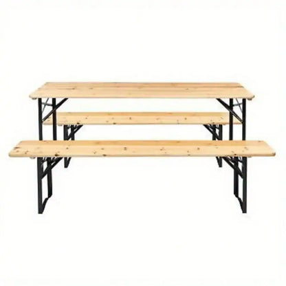 Folding Outdoor Wood Picnic Table