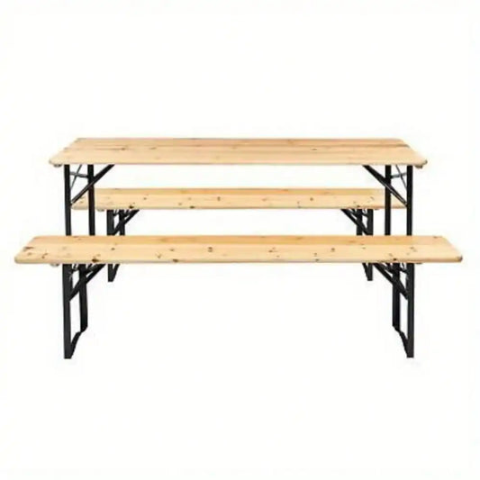 Folding Outdoor Wood Picnic Table